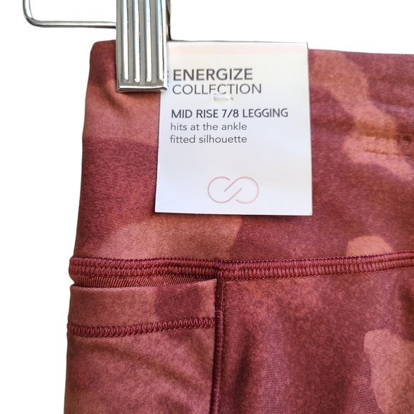 Calia Energize 7/8 Leggings in Soft Camo Terra Cotta, Size XS - Picture 6 of 11
